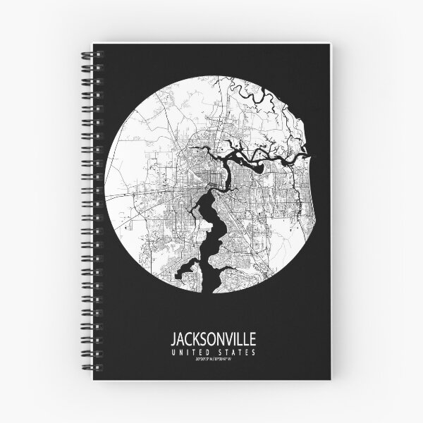 Item preview, Jacksonville City Map of Florida, USA - Full Moon designed and sold by deMAP.