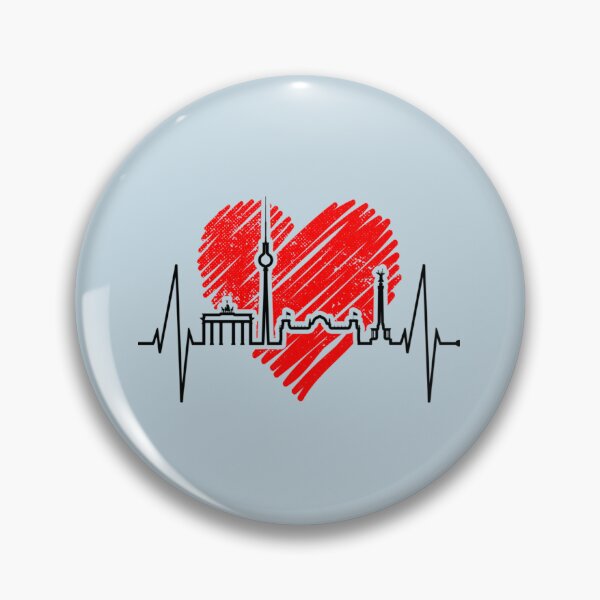 Item preview, Berlin Skyline Heartbeat Germany Fan Heart Love Gift For Berlin Lover    designed and sold by bassorickel6.