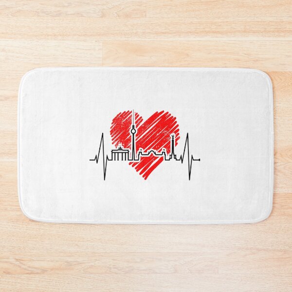 Item preview, Berlin Skyline Heartbeat Germany Fan Heart Love Gift For Berlin Lover    designed and sold by bassorickel6.