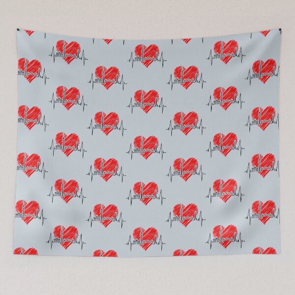 Item preview, Berlin Skyline Heartbeat Germany Fan Heart Love Gift For Berlin Lover    designed and sold by bassorickel6.