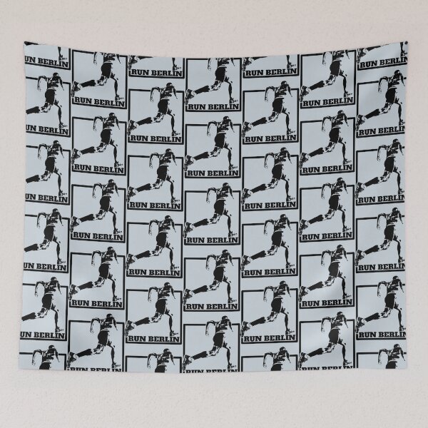 Item preview, Quadrat als Rahmen – innen RUN BERLIN _amp_ Läufer - Motiv   designed and sold by bassorickel6.