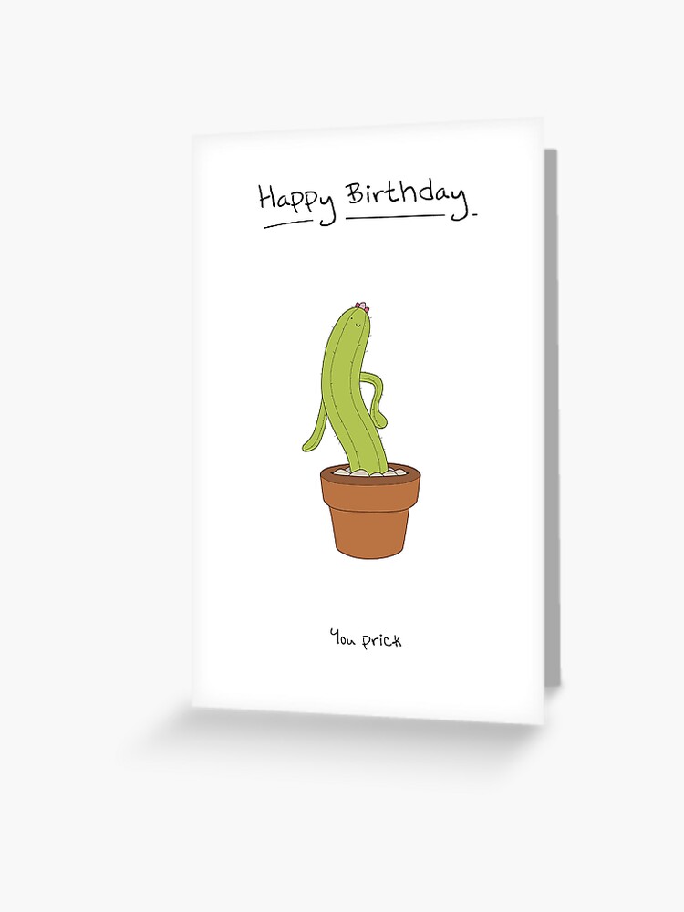 Grande carte anniversaire « cactus » 