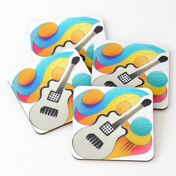 Item preview, Surrealistic Guitar in Pastels designed and sold by KOTOdesign.