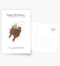 Birthday - Otters Postcards