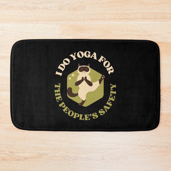 Item preview, I do yoga for the people's safety yoga cat designed and sold by reka88.