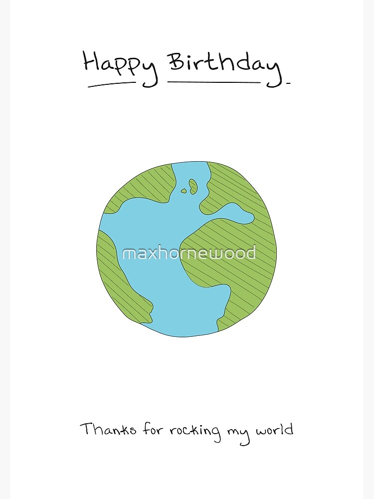 Happy Birthday Card - Earth | Greeting Card