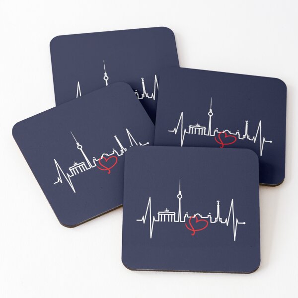 Item preview, Berlin Skyline Heartbeat Germany Fan Heart Love Gift Berlin Lover   designed and sold by bassorickel6.