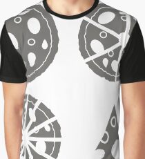 Pizza Icon Isolated on White Background. Silhouette of Pizza Graphic T-Shirt