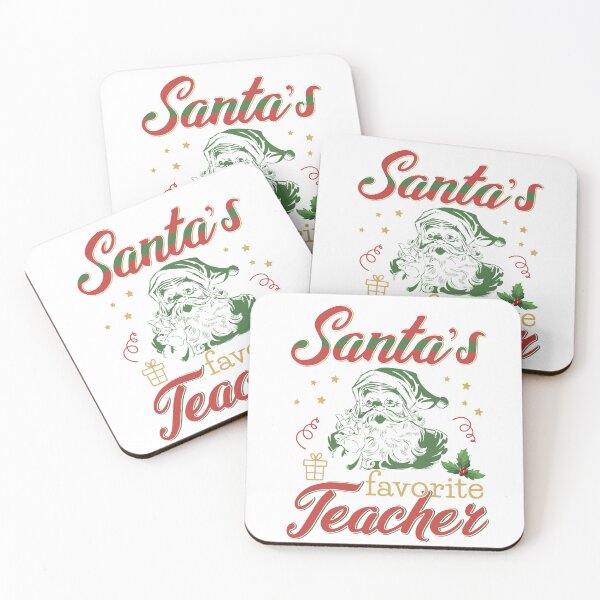 Item preview, Santa's Favorite Teacher Funny Christmas Gifts designed and sold by Alice-Elgawi.