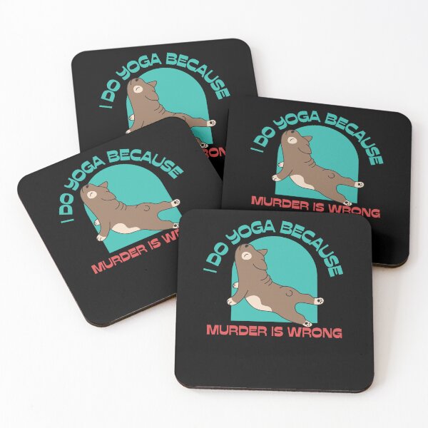 Item preview, I do yoga because murder is wrong funny yoga pug designed and sold by reka88.