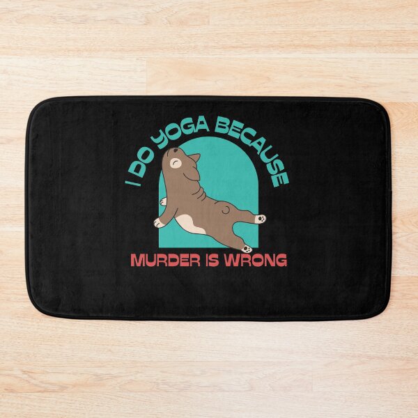 Item preview, I do yoga because murder is wrong funny yoga pug designed and sold by reka88.