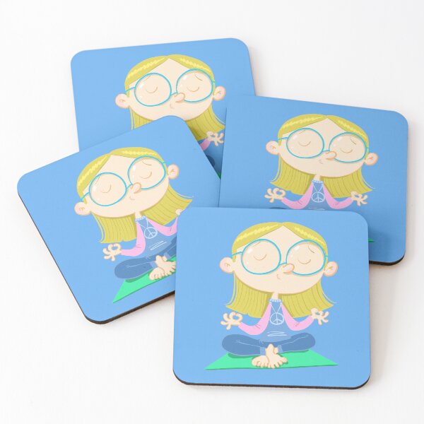 Item preview, girl with glasses practices yoga designed and sold by duxpavlic.