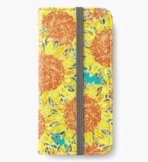 Sonnenblumenfeld iPhone Flip-Case/Hülle/Skin