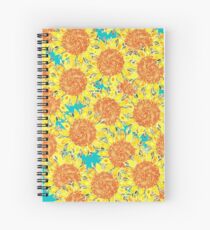 sunflower field Spiral Notebook