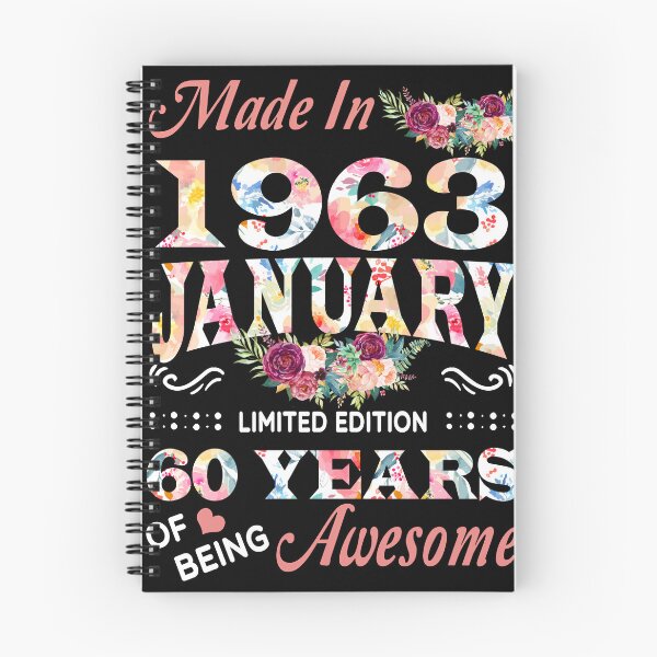 Item preview, January Flower Made In 1963 60 Years Of Being Awesome designed and sold by AperAmyiah.