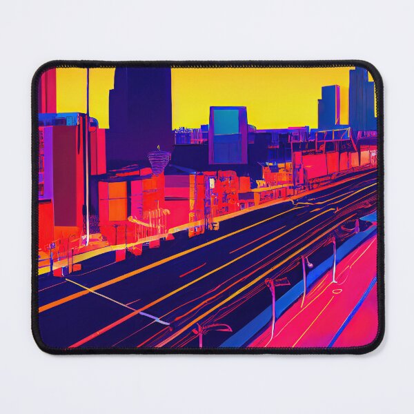 Aperçu de l'œuvre Newark Neon Vaporwave  créée et vendue par ComicsFactory.