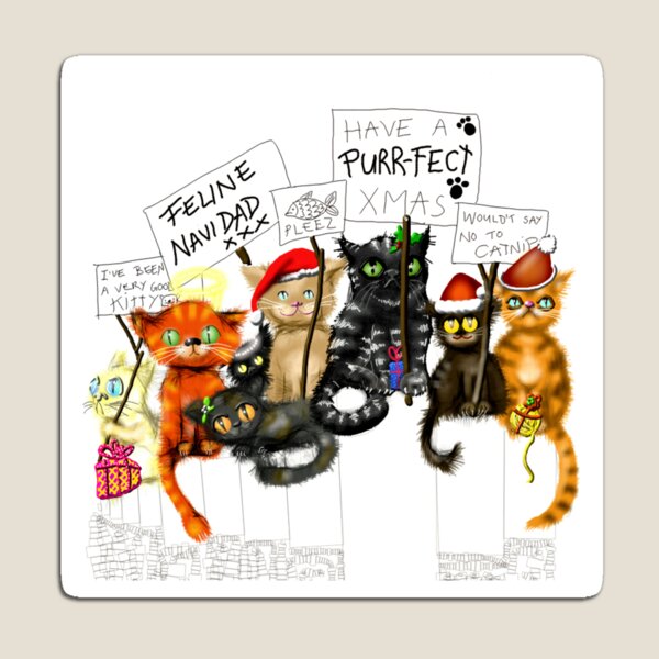 A Cat Christmas Magnet