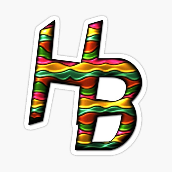 “Double Monogram - HB” Sticker by Studio-CFNW11 | Redbubble
