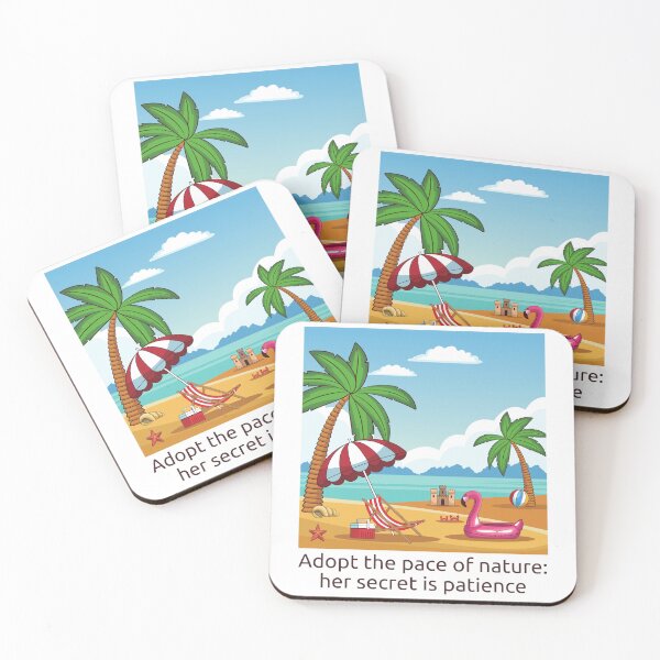 Item preview, Summer Beach. Adopt the Pace of Nature her secret is patience. designed and sold by LaziniArts.