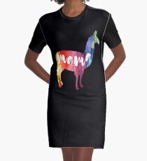 Mama Llama, Watercolor, Aquarell Graphic T-Shirt Dress