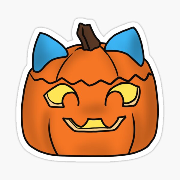 Pumpkin Mascot Halloween Emote 2022 Sticker