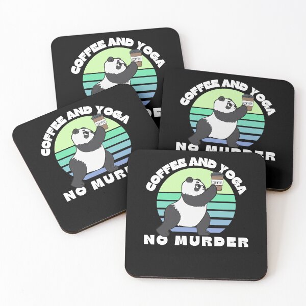 Item preview, Coffee and yoga no murder funny yoga panda designed and sold by reka88.