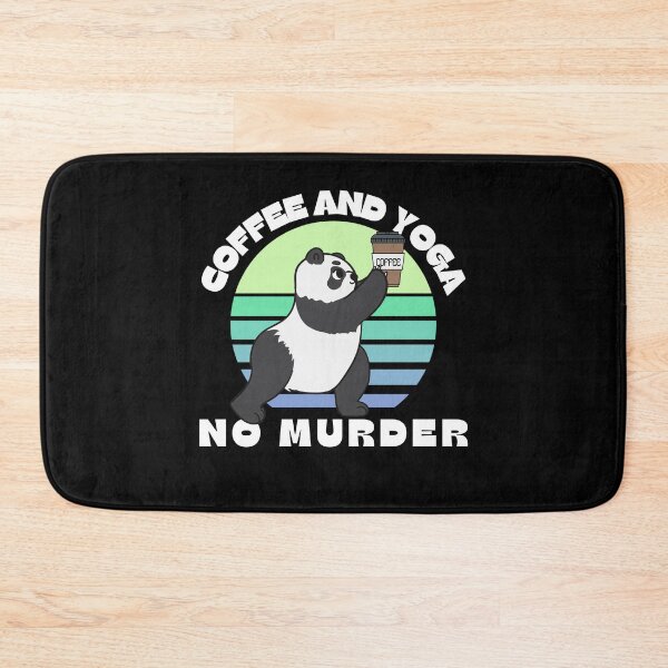 Item preview, Coffee and yoga no murder funny yoga panda designed and sold by reka88.
