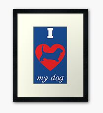 Basset Hound - I Love My Dog Framed Print