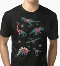 Dinos In Sweaters Tri-blend T-Shirt
