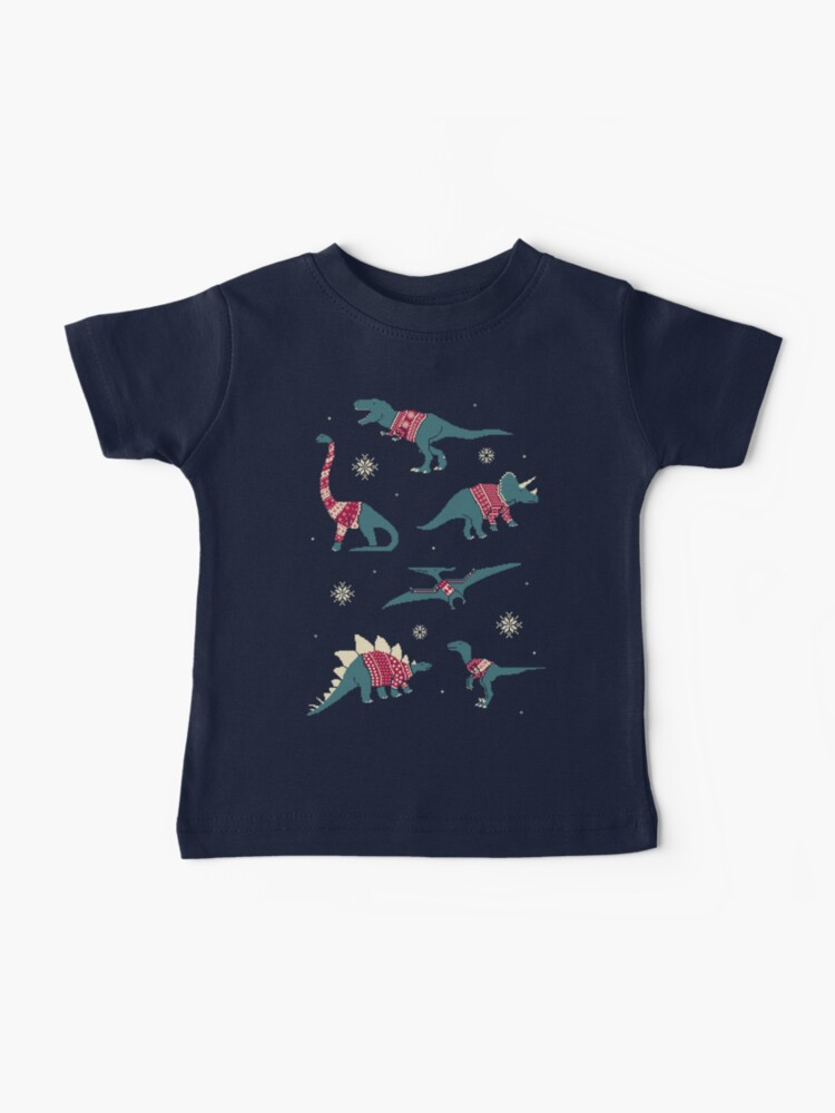Thumbnail 1 of 2, Baby T-Shirt, Dinos In Sweaters designed and sold by theodorezirinis.