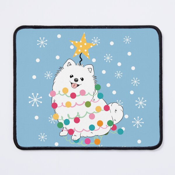 Item preview, White Pomeranian Christmas Tree designed and sold by Lulupainting.