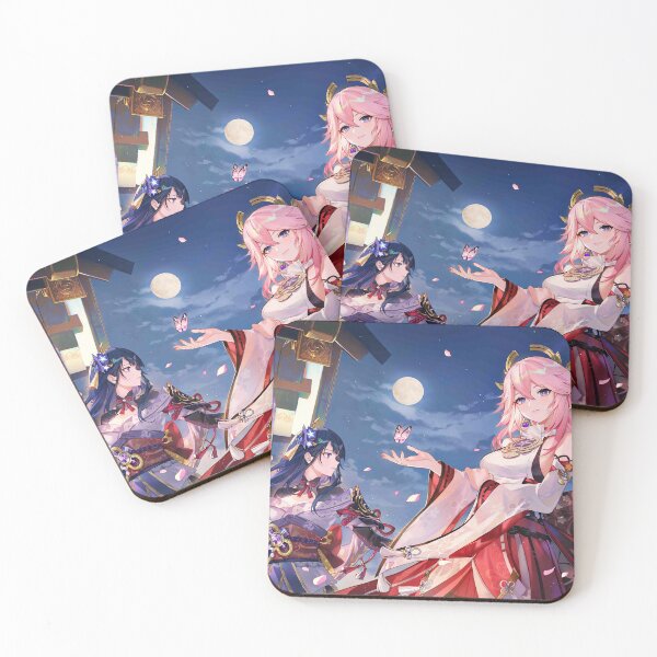 Item preview, Official Yae Miko & Raiden Shogun Genshin Impact designed and sold by genshinwaifus.
