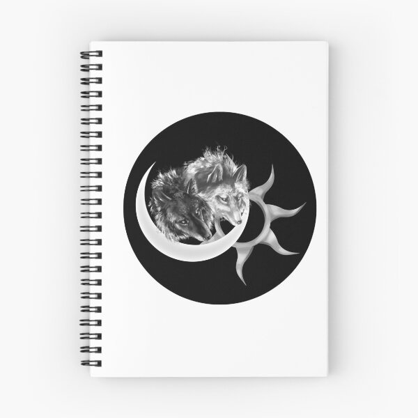Item preview, Moon and Sunwolf Black and White designed and sold by Loonaris.