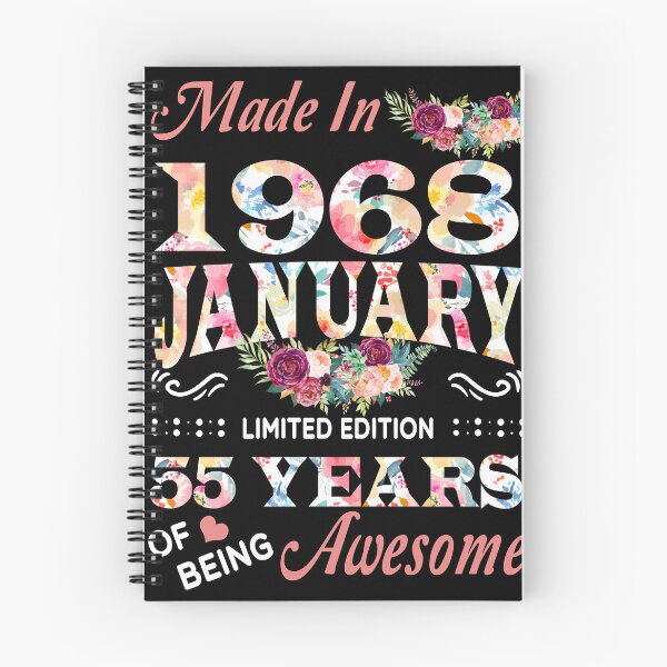 Item preview, January Flower Made In 1968 55 Years Of Being Awesome designed and sold by AperAmyiah.