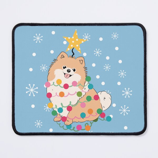 Item preview, Cream Pomeranian Christmas Tree designed and sold by Lulupainting.