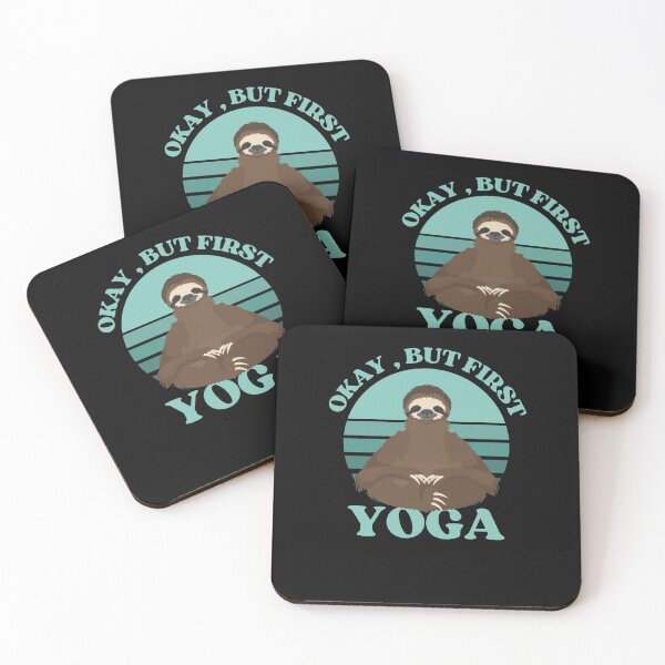 Item preview, Okay, but first yoga funny yoga sloth designed and sold by reka88.