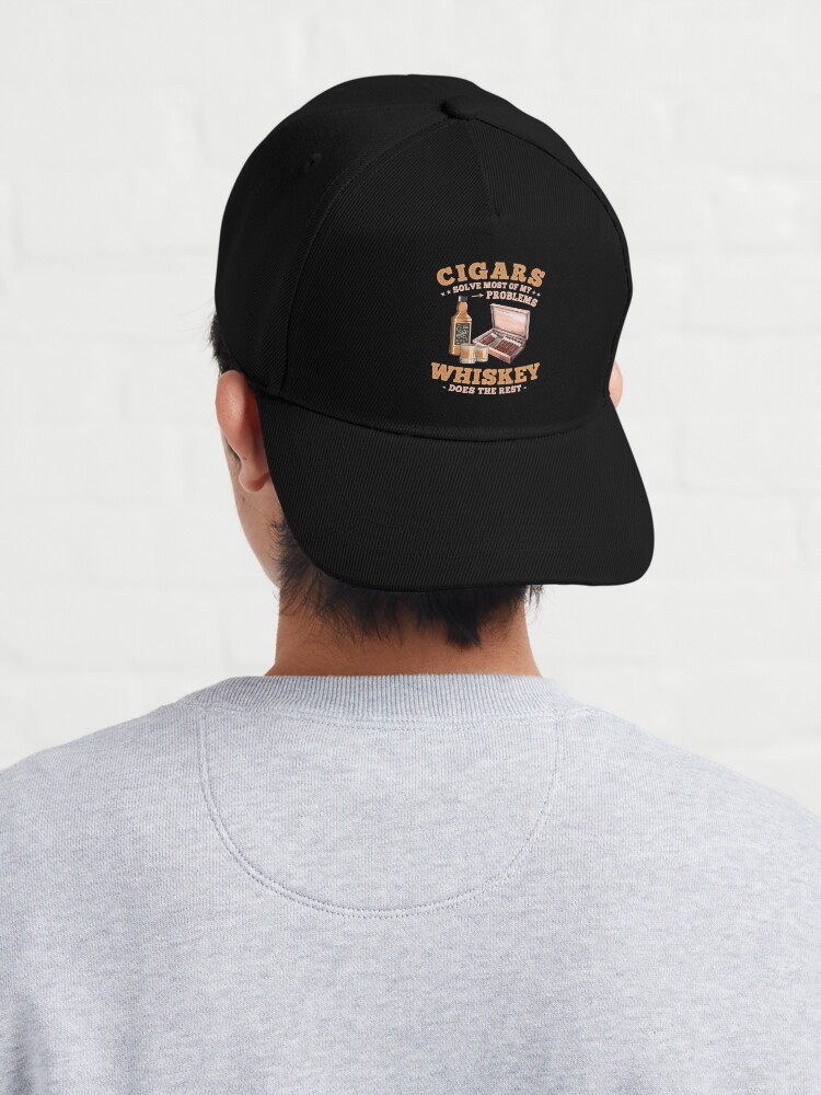 Hats for Men Baseball Cap Adjustable Hats for Men Scotch Drinker && Cigar  Hat