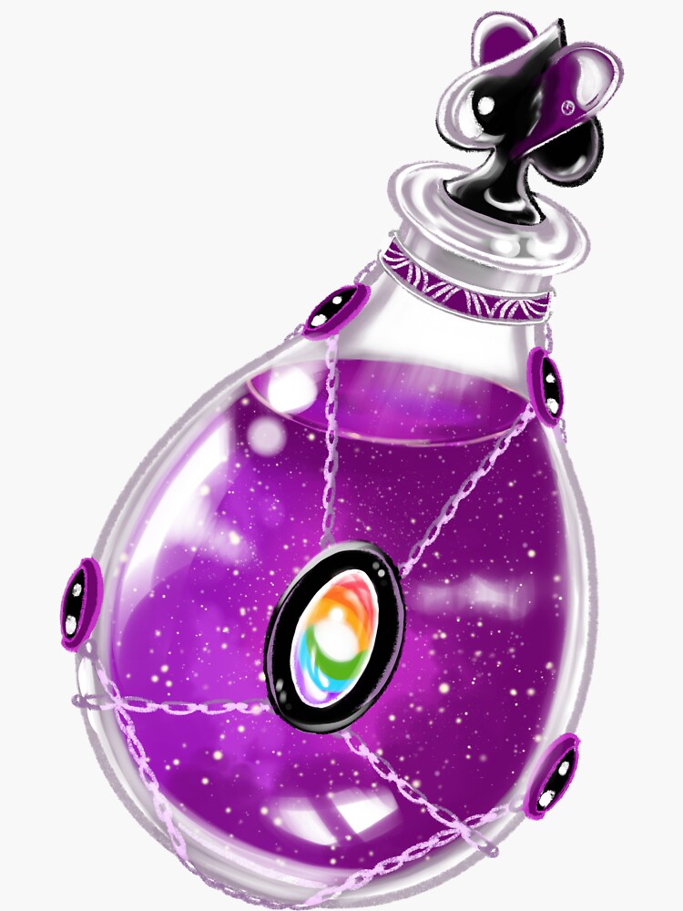 Thumbnail 3 of 3, Sticker, The AceSpec Travelling Potions: Galaxy Tonic - Queeromantic Ace designed and sold by may-bird.