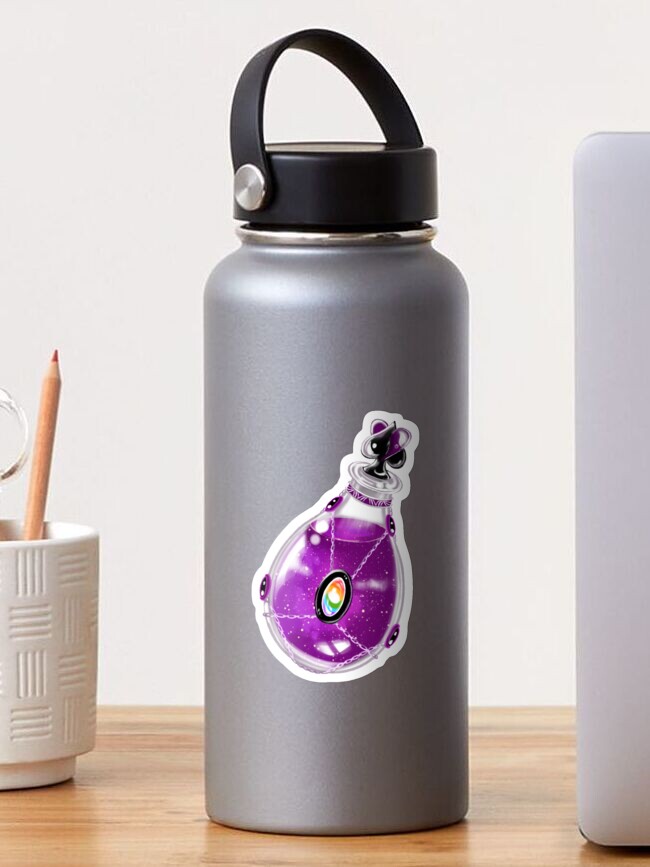 Thumbnail 1 of 3, Sticker, The AceSpec Travelling Potions: Galaxy Tonic - Queeromantic Ace designed and sold by may-bird.