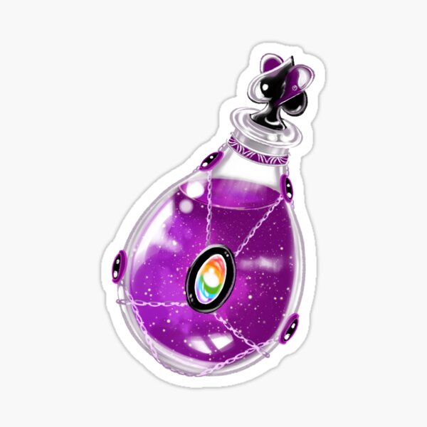 The AceSpec Travelling Potions: Galaxy Tonic - Queeromantic Ace Sticker