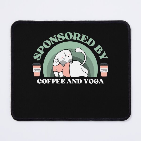 Item preview, Sponsored by coffee and yoga funny yoga cat designed and sold by reka88.