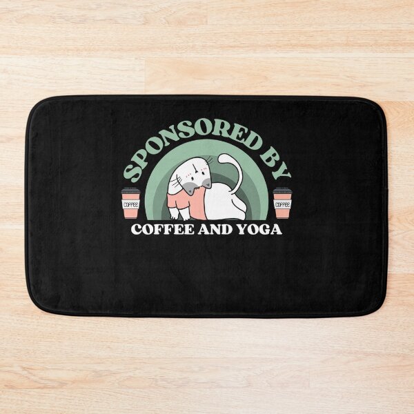 Item preview, Sponsored by coffee and yoga funny yoga cat designed and sold by reka88.