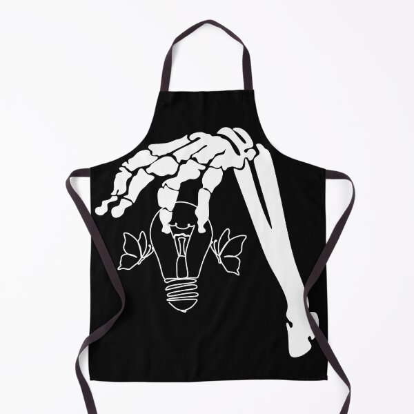 Artikelvorschau, Skeletthand hält eine Glühbirne. Licht ist Leben. Halloween. entworfen und verkauft von AllaLineArt.
