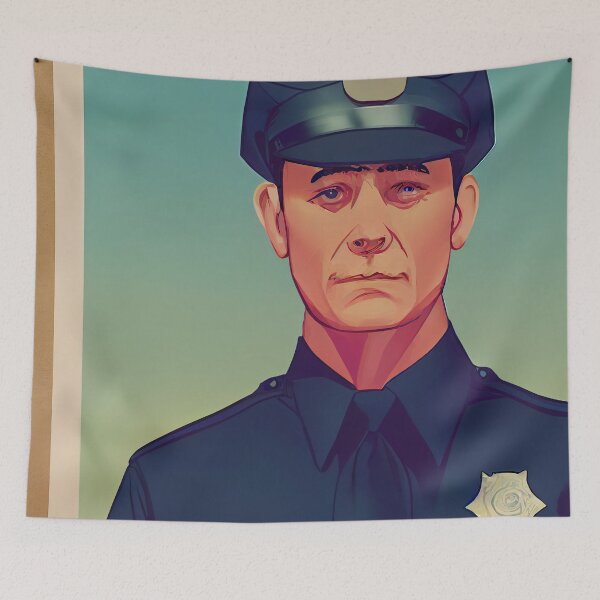 Item preview, Police Officer 80s  designed and sold by ComicsFactory.