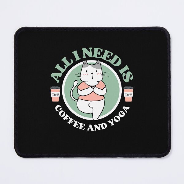 Item preview, All I need is coffee and yoga funny yoga cat designed and sold by reka88.