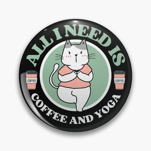 Item preview, All I need is coffee and yoga funny yoga cat designed and sold by reka88.