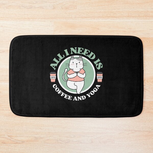 Item preview, All I need is coffee and yoga funny yoga cat designed and sold by reka88.