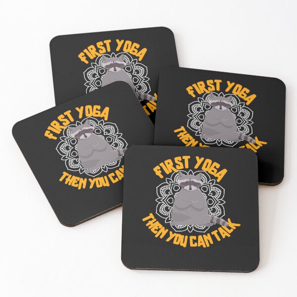 Item preview, First yoga then you can talk funny yoga raccoon designed and sold by reka88.