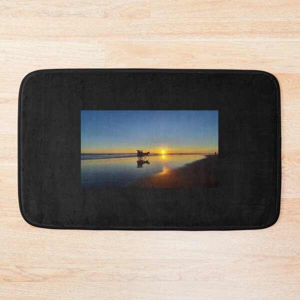 Item preview, Horse-drawn carriages on beach at sunset 3 designed and sold by kall3bu.