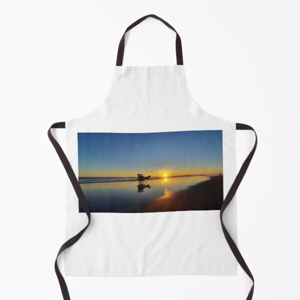 Item preview, Horse-drawn carriages on beach at sunset 3 designed and sold by kall3bu.